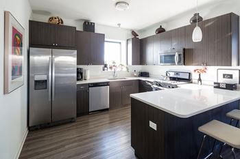 Interiors-spacious kitchen at broadway place